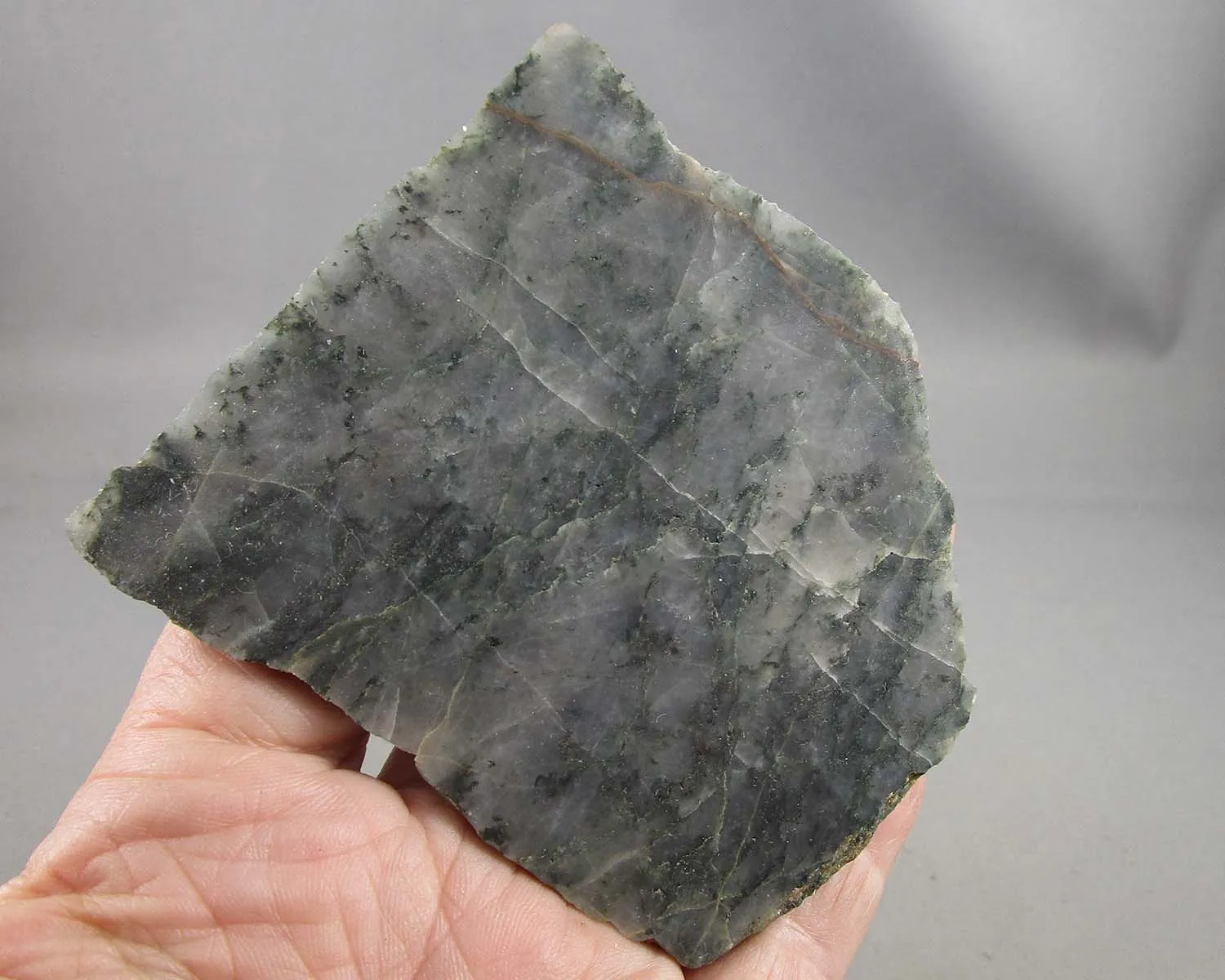 25% OFF!  Chlorite in Quartz Slice 1pc B075-4