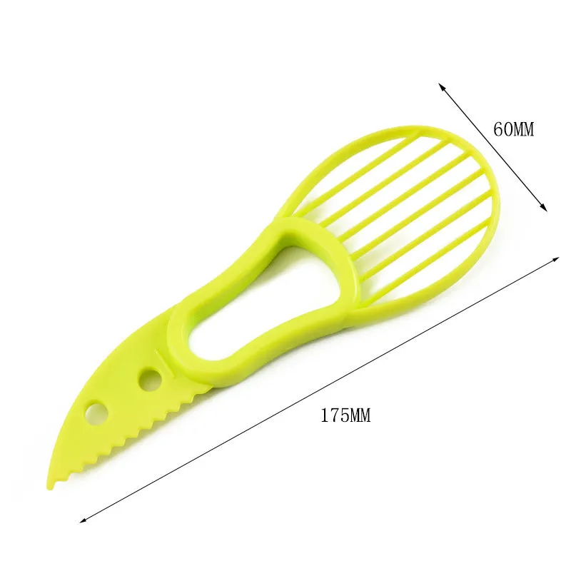 3-in-1 Avocado Slicer Shea Corer Butter Fruit Peeler Cutter Pulp Separator