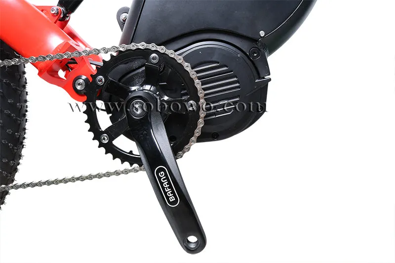 48V 1000W Bafang Ultra Mid Drive Electric Motor Bike With Fat Wheel