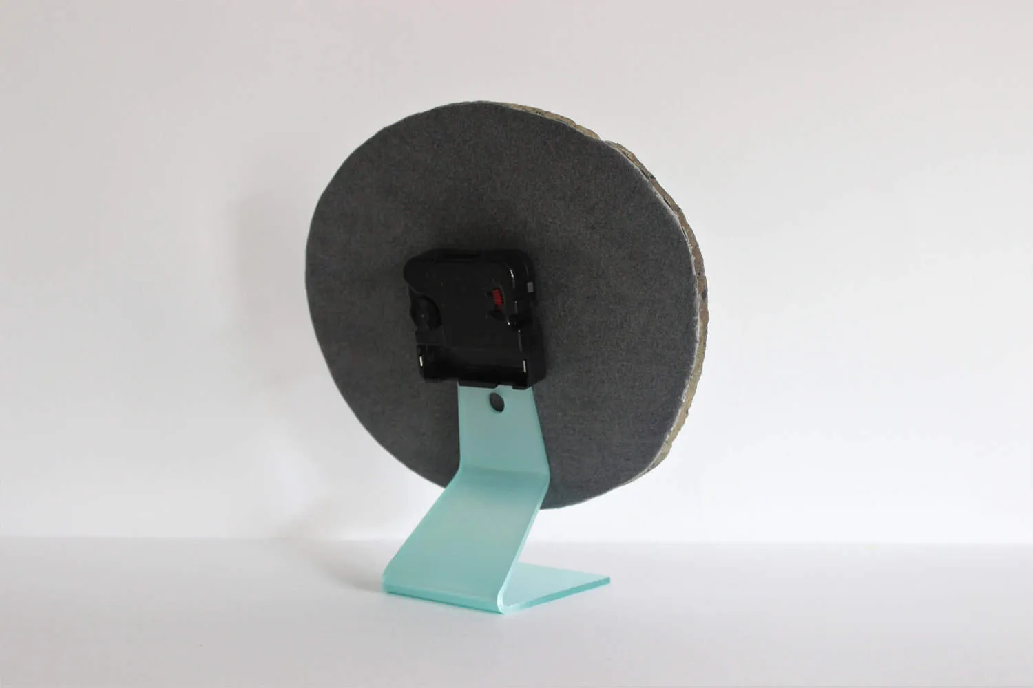 8" Black Agate Desk Clock