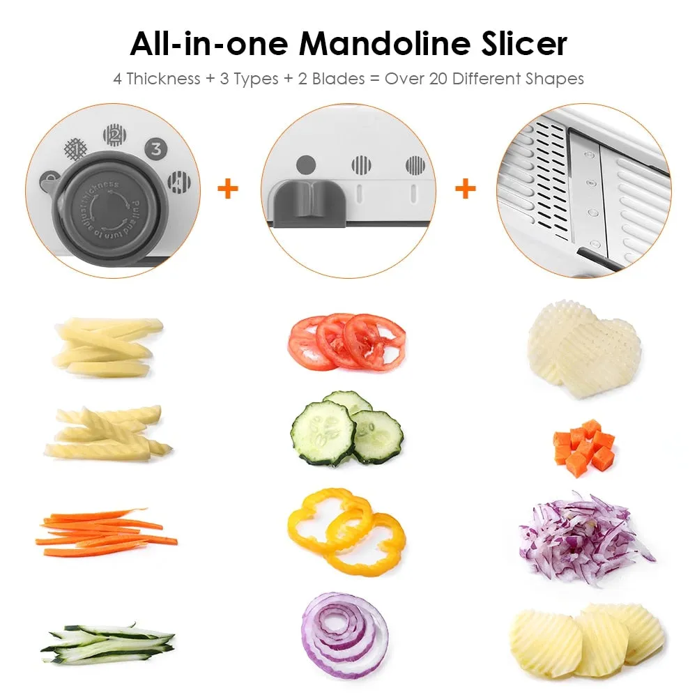 Adjustable Professional Mandoline Slicer Grater