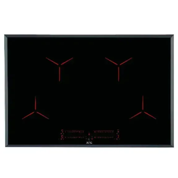AEG 80cm 4 Zone Induction Cooktop - Pure Black