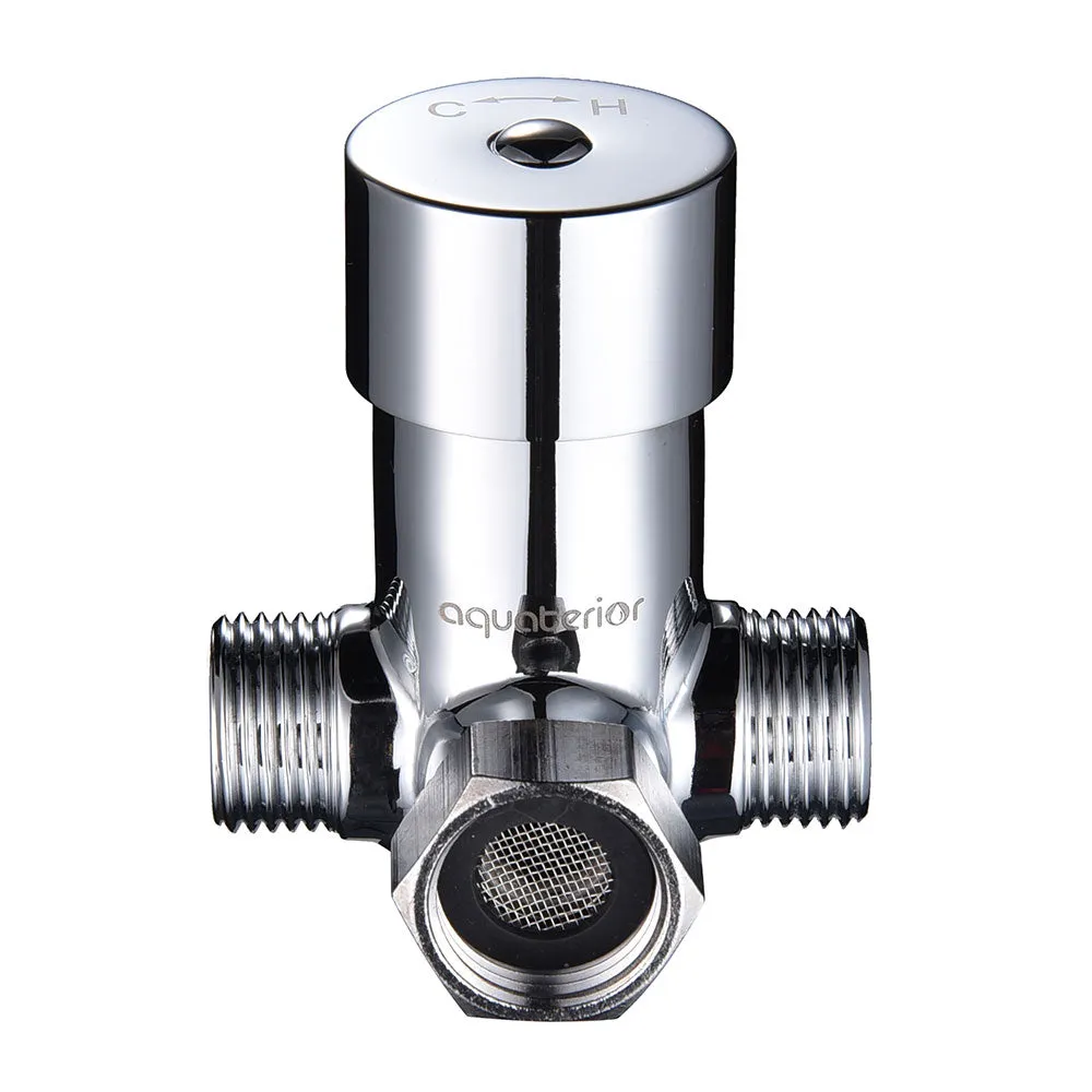 Aquaterior Water Mixing Valve 3 Way 1/2" Solid Brass