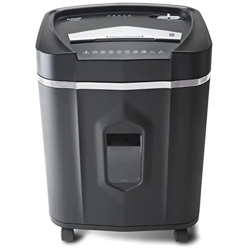 Aurora Anti-Jam 16-Sheet Crosscut Paper/CD and Credit Card Shredder/ 5-Gallon pullout Basket 30 Minutes Continuous Run Time
