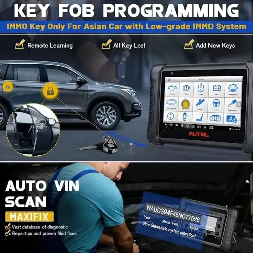 Autel Scanner MP808BT PRO, 2-Year Update 700$, 2024 OS 11 ECU Coding as MS906 Pro MP900BT, BT Ver of MX900 MK900 MS906 MP808S MK808S MK808Z, 3000  Bidirectional Diagnostics, 30  Reset, OE All Sys, FCA