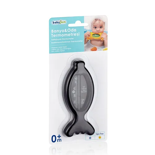 Babyjem Bath & Room Thermometer for Babies, Newborn, Black, 0 Months 