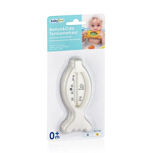 Babyjem Bath & Room Thermometer for Babies, Newborn, Black, 0 Months 