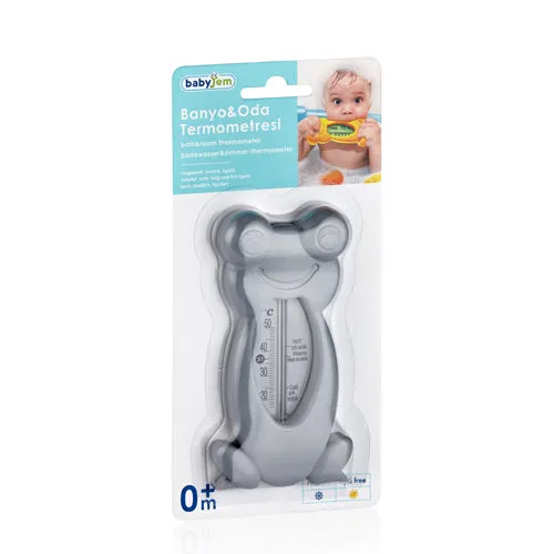 Babyjem Frog Bath & Room Thermometer for Babies, Newborn, Turquoise, 0 Months 