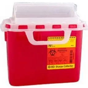 BD Guardian Sharps Collector, 5.4 qt, Red, Horizontal, Latex-Free