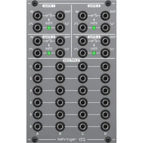 Behringer 173 QUAD GATE and Multiples Eurorack Module (DEMO)
