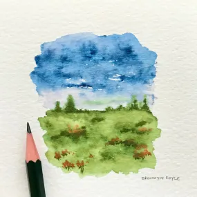 Brush pen landscape