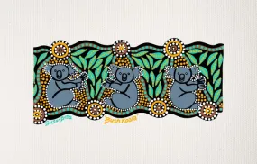 Bulurru Aboriginal Art Canvas Print Unstretched - Bush Koala By Susan Betts