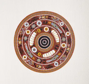 Bulurru Aboriginal Art Canvas Print Unstretched - Child's Dreaming By Julie Paige
