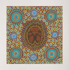 Bulurru Aboriginal Art Canvas Print Unstretched - Echidna By Kathleen Buzzacott