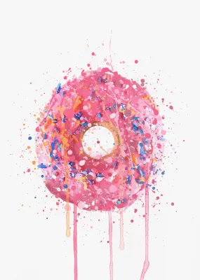 Cake Wall Art Print 'Doughnut'