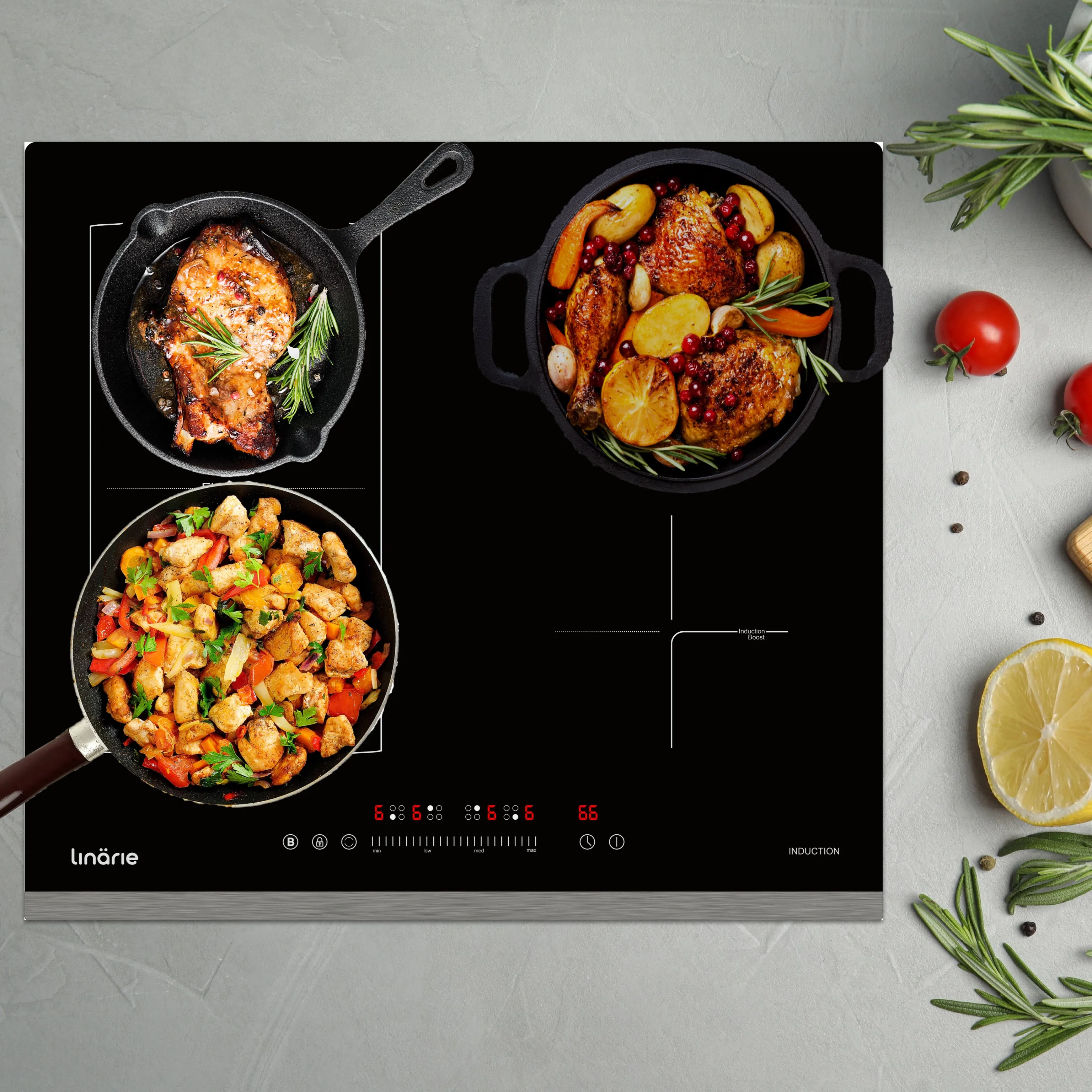 Cannes 60cm 4 Zone Induction Cooktop with Flex Zone LS60I1F2Z
