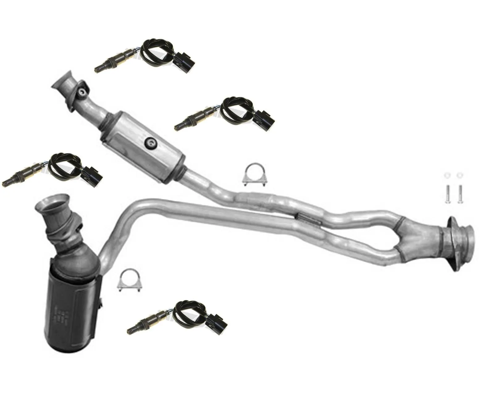 Catalytic Converter Eng Y Pipe O2 Sensors for 2016-2019 Ford Transit 150 250 3.7