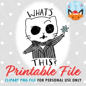 Christmas King Cat (DIGITAL DOWNLOAD) - Printable/Clipart File - Personal Use Only
