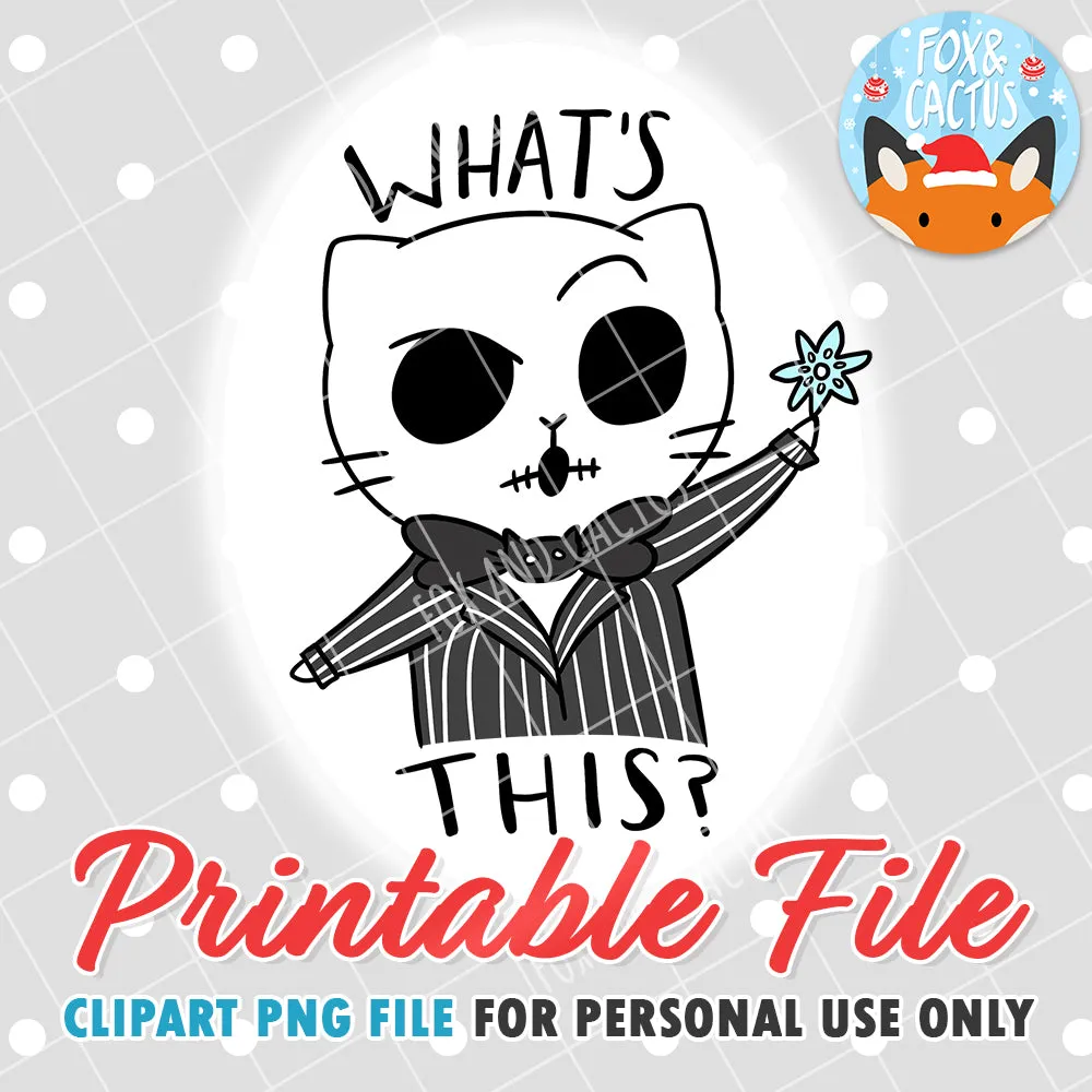 Christmas King Cat (DIGITAL DOWNLOAD) - Printable/Clipart File - Personal Use Only