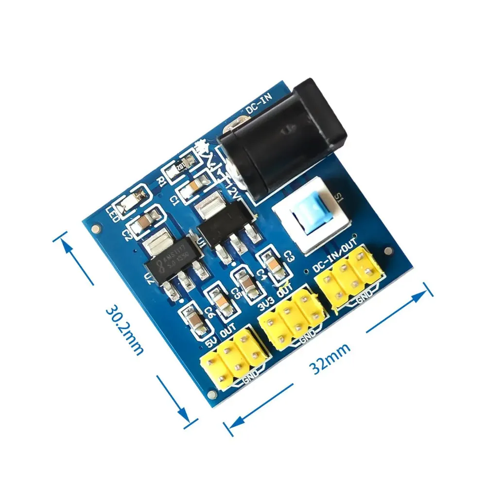 DC-DC 12V to 3.3V 5V 12V Power Module Multi Output Voltage Conversion