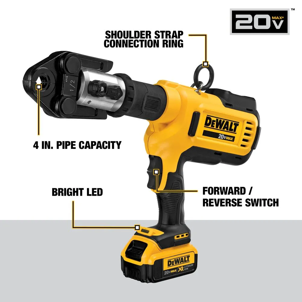 DeWALT DCE200M2K 20V MAX Cordless Copper Pipe Crimp Tool Kit