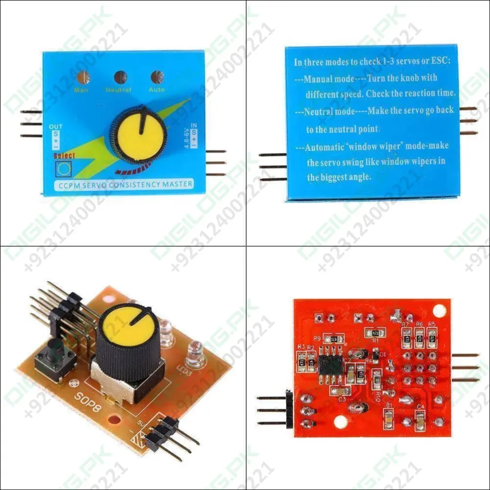Digital Multi Servo Tester Esc Rc Consistency Ccpm Master Speed Control