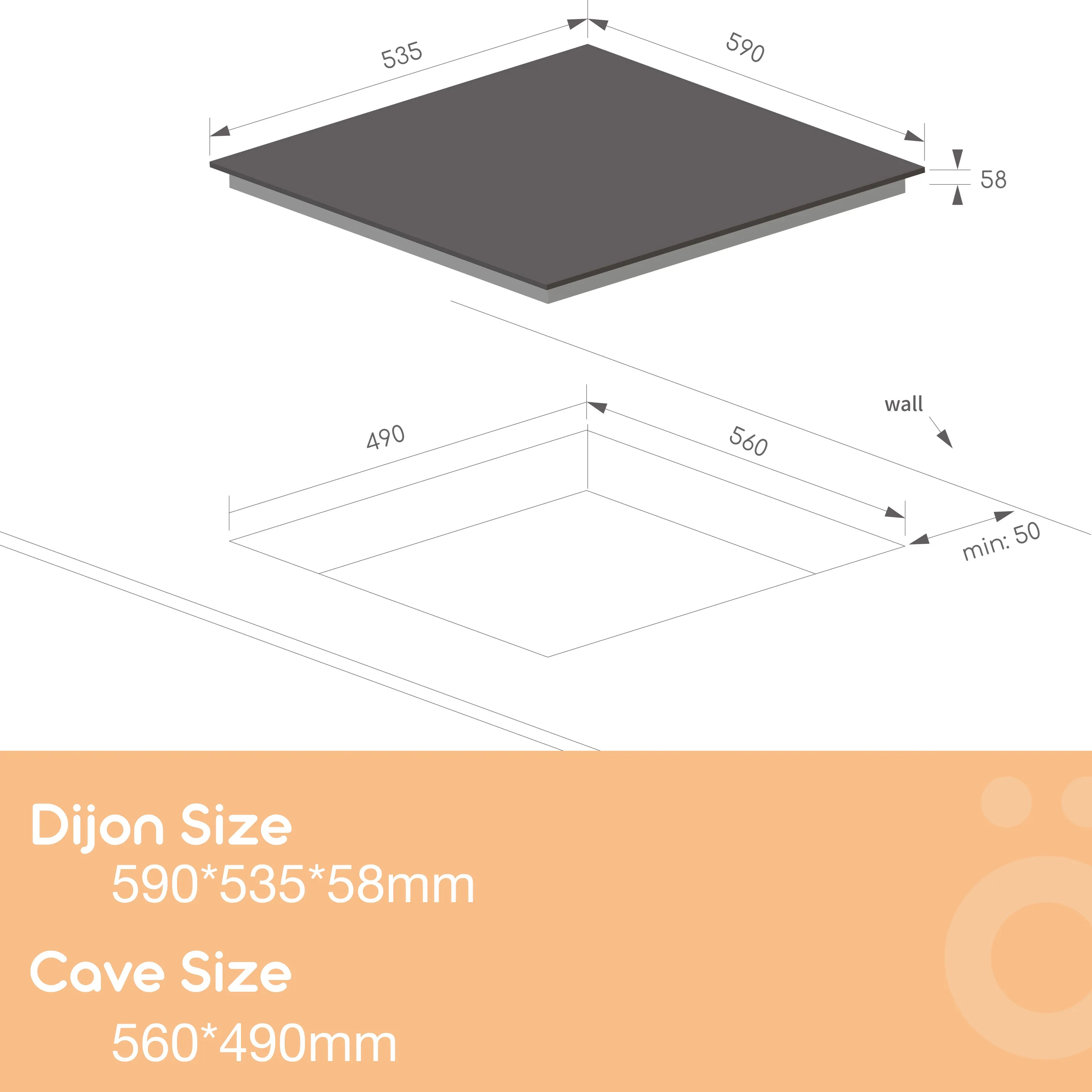 Dijon 60cm 4 Zone Induction Cooktop with Double Flex Zone LS60I2F