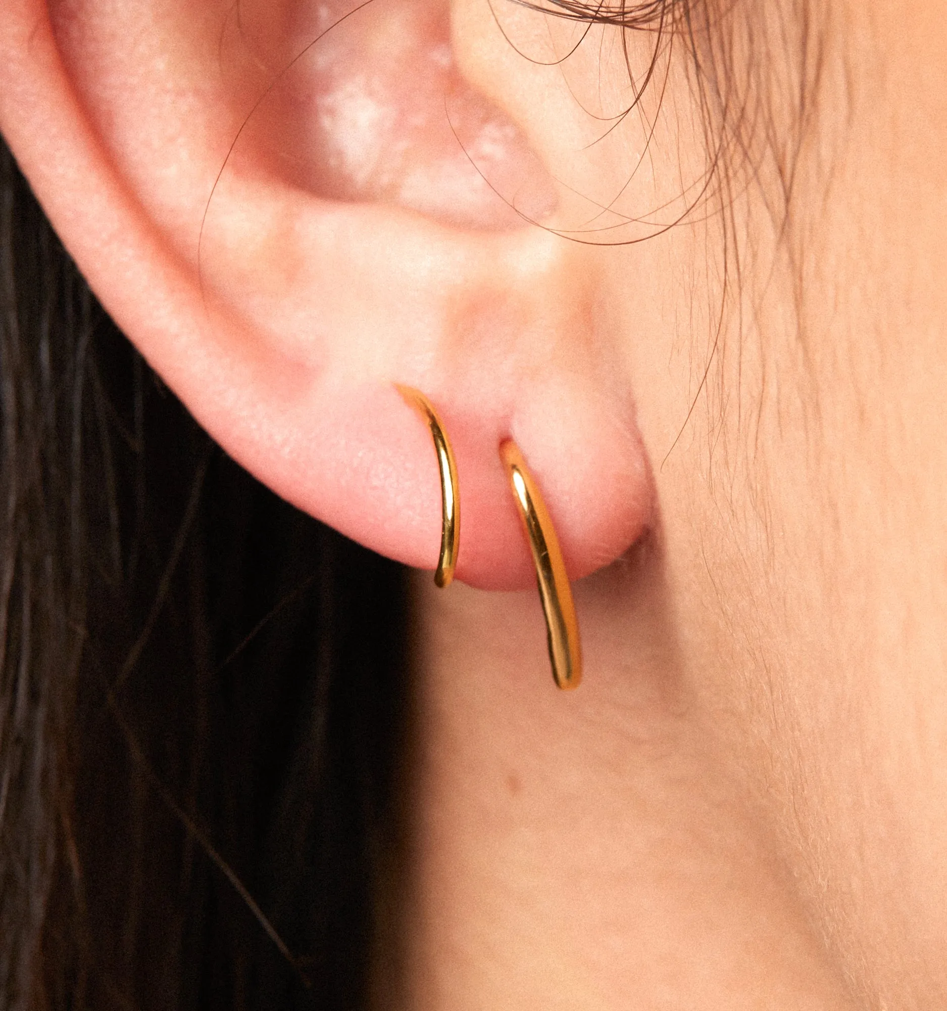Double Hoops Earrings - Illusion Earrings