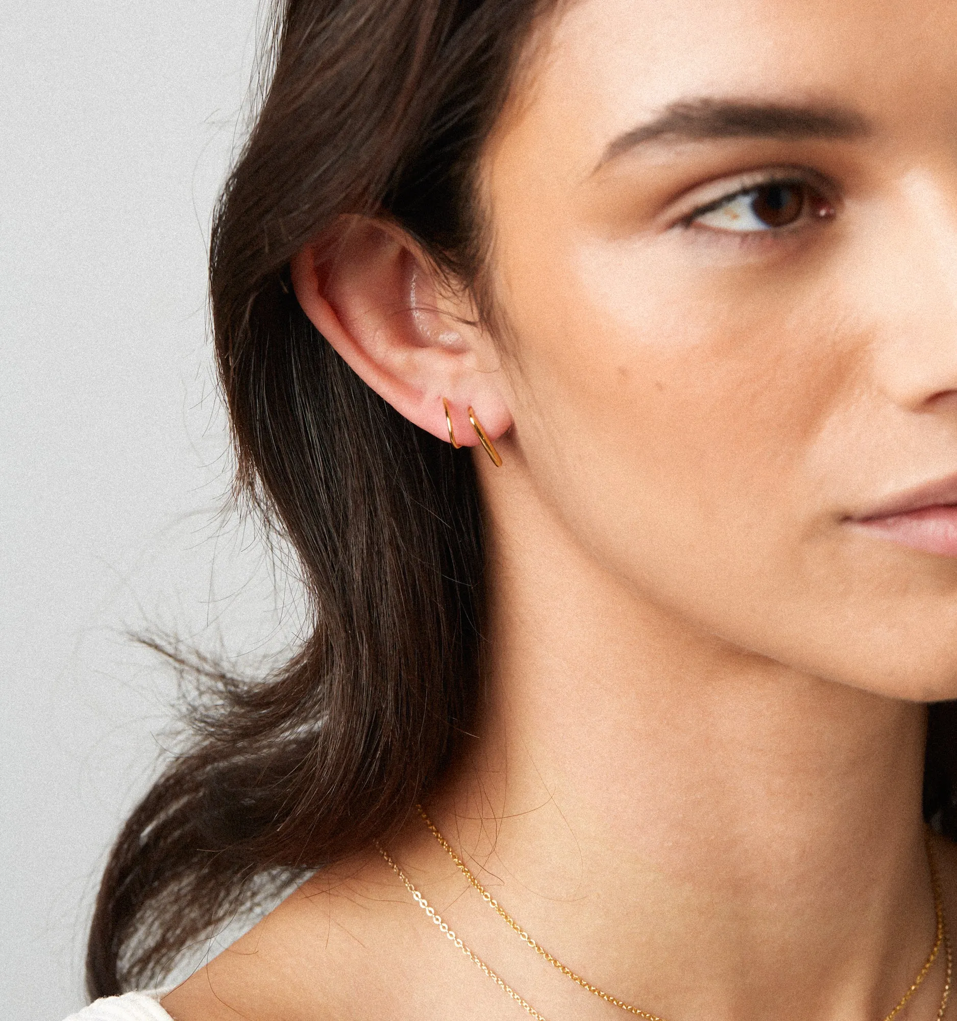 Double Hoops Earrings - Illusion Earrings