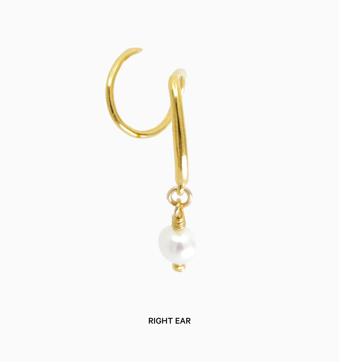 Double Twist Pearl Hoops - Illusion Earrings