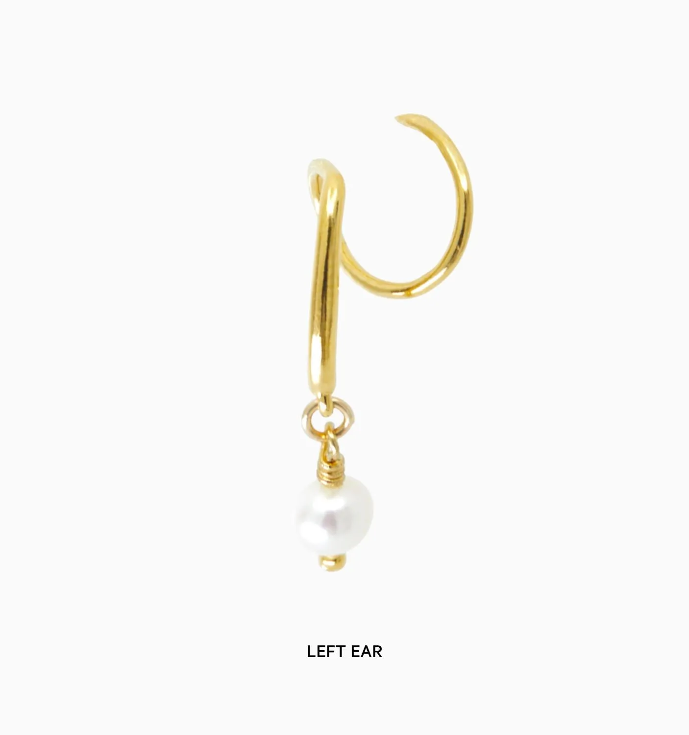 Double Twist Pearl Hoops - Illusion Earrings