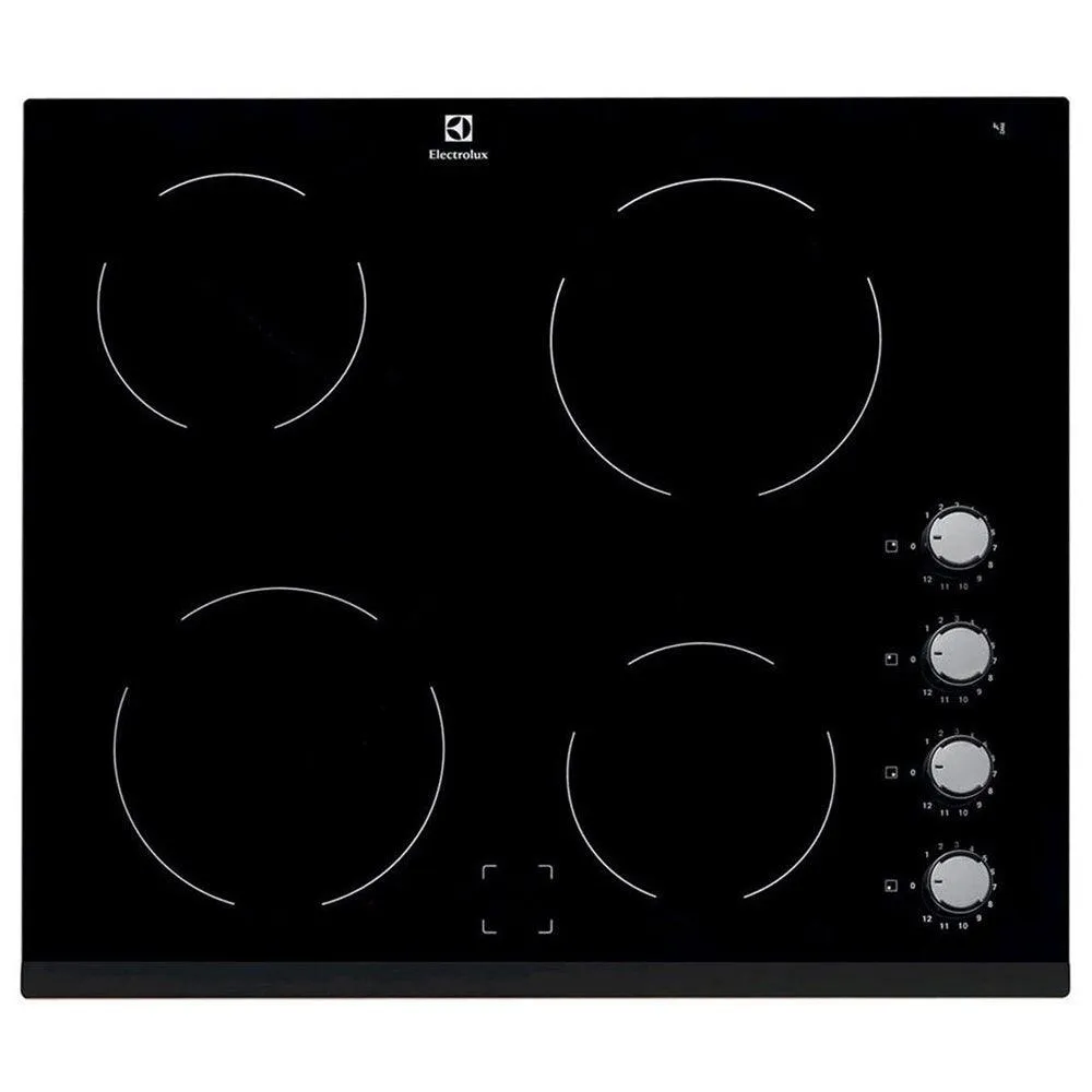 Electrolux 60cm 4 Zone Built-In Electric Hob - Black | EHF6140FOK