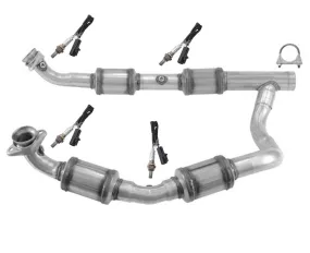 Engine Y Pipe 4 Catalytic Converter O2 Sensors For 2005-2008 Ford E150 5.4L