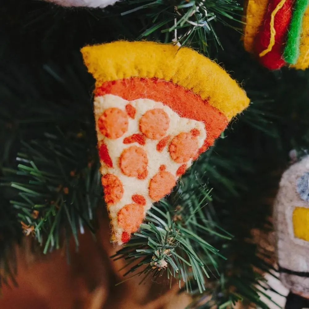 Felt Pizza Slice Ornament