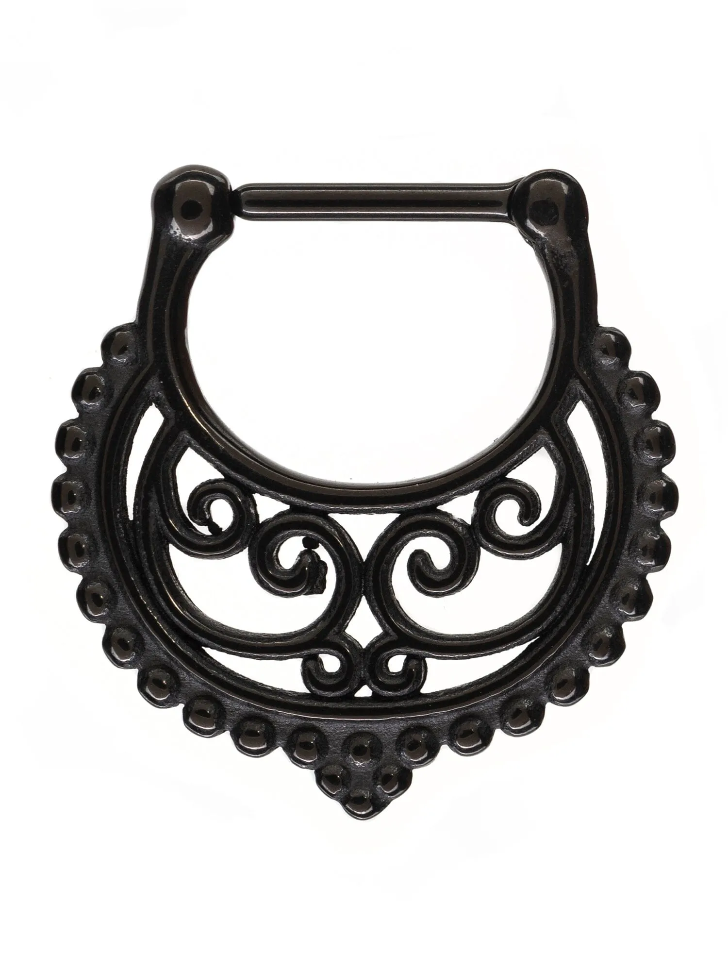 Filigree Wave Steel Septum Clicker