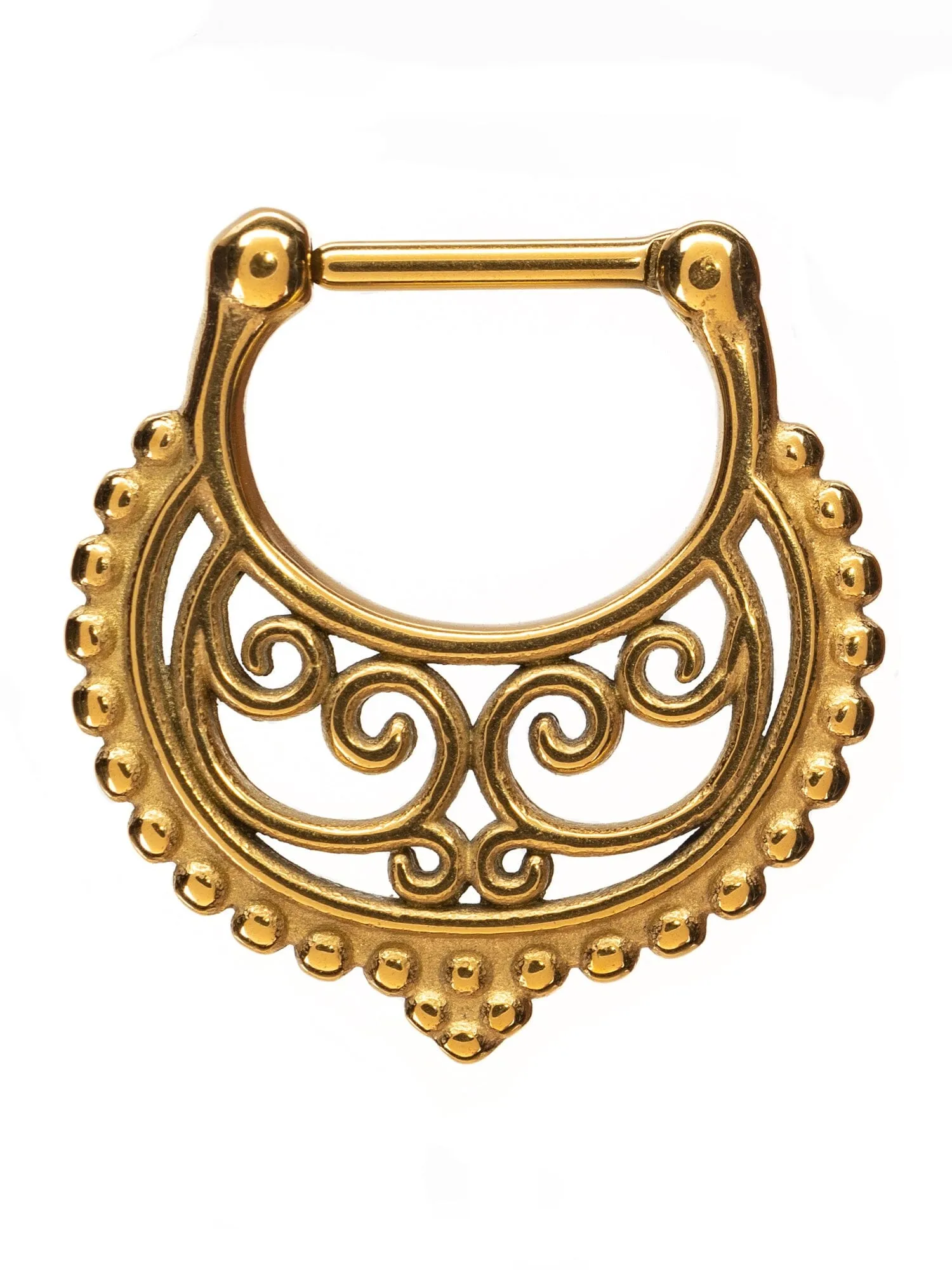 Filigree Wave Steel Septum Clicker