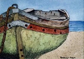 Fishing boat in line and wash