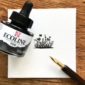 Flowers in ink
