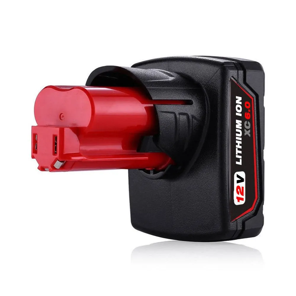 For Milwaukee 12V Battery Replacement | M12 6.0Ah Li-ion 4 Pack