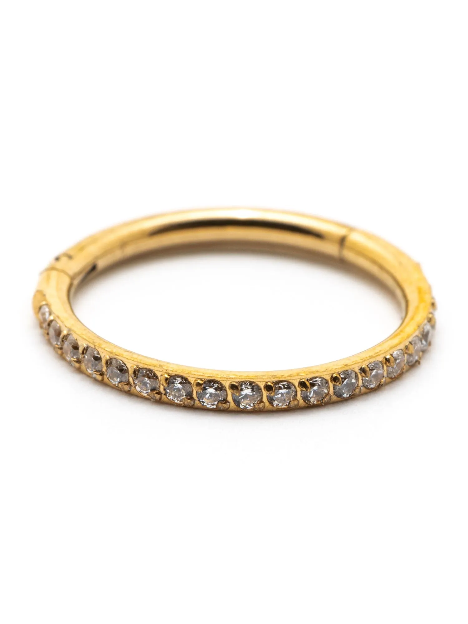 Gold Gem Ring Steel Clicker