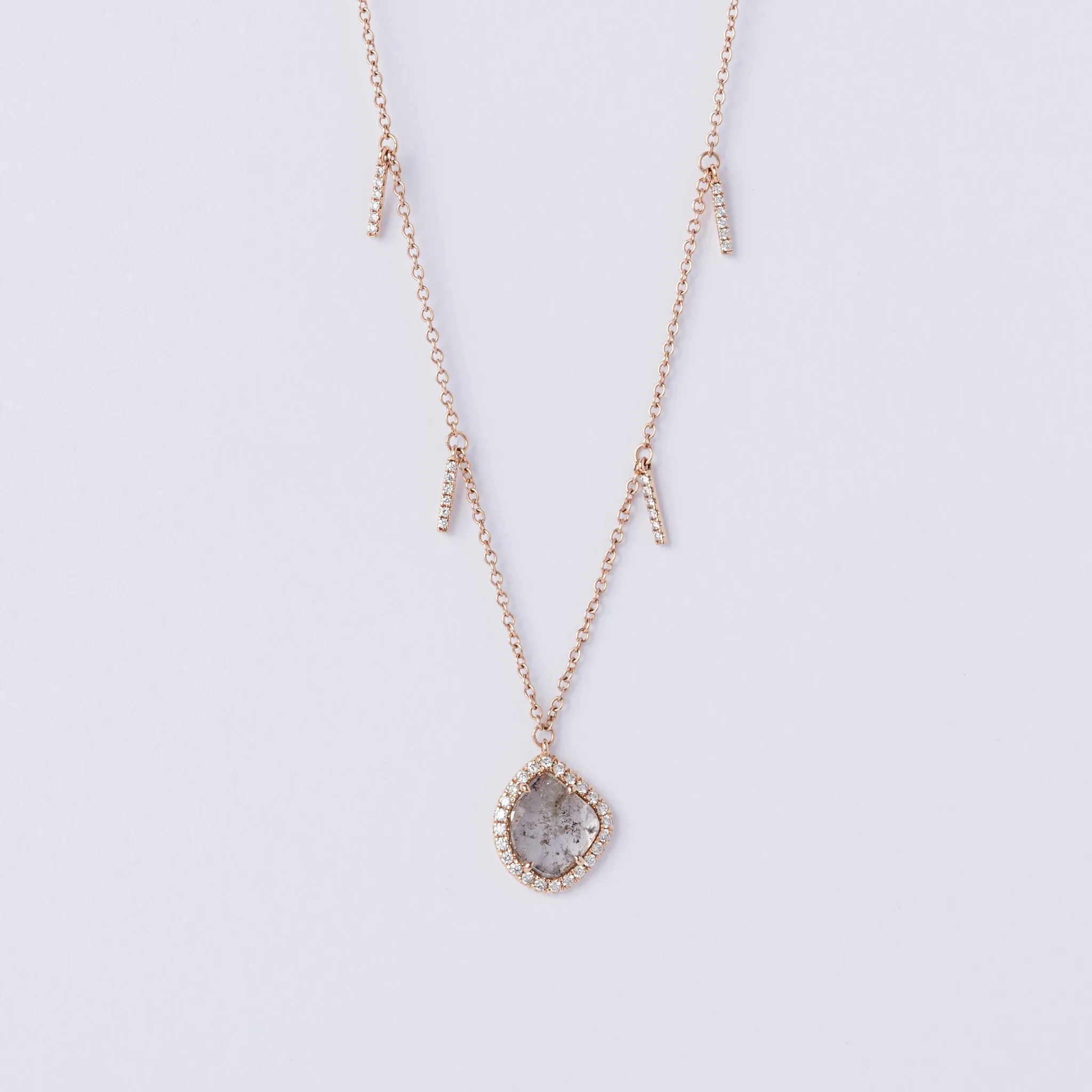 Grey Diamond Slice Pendant