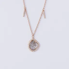 Grey Diamond Slice Pendant