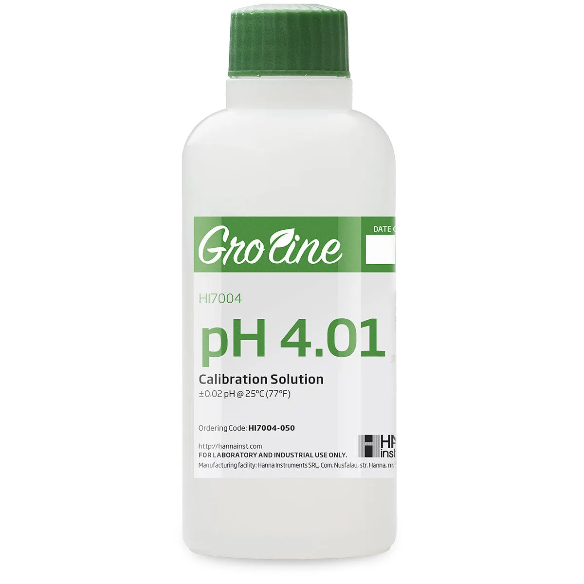 Hanna Instruments Groline pH 4.01 Calibration Buffer, 500mL