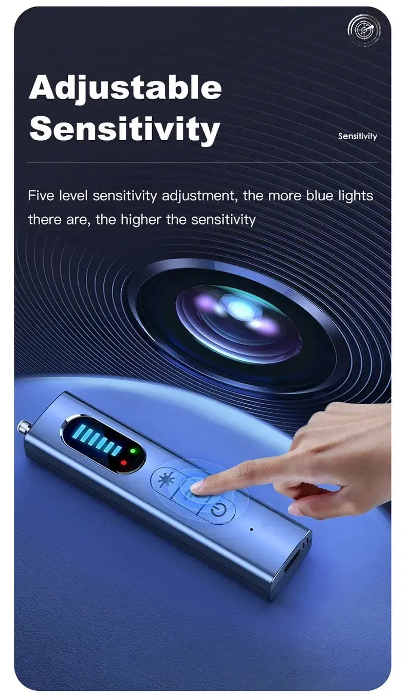 Hidden Camera Detector Anti Car GPS Tracker Listening Device Bug RF Wireless All Signal Scanner Gadgets Security Protection