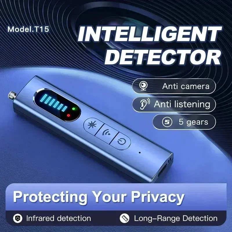 Hidden Camera Detector Anti Car GPS Tracker Listening Device Bug RF Wireless All Signal Scanner Gadgets Security Protection