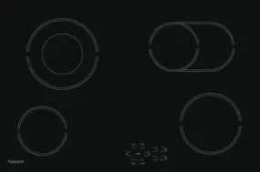 Hotpoint HR724BH 77cm 4 Zone Ceramic Hob in Black