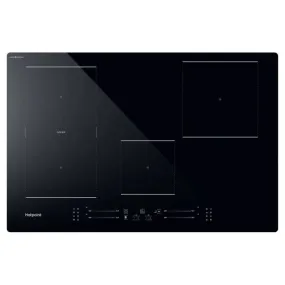 Hotpoint TS6477CCPNE 77cm 4 Zone Black Induction Hob with Flex Zone - Black