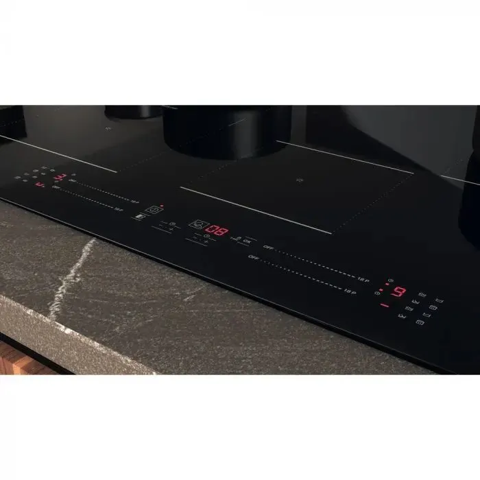 Hotpoint TS6477CCPNE 77cm 4 Zone Black Induction Hob with Flex Zone - Black
