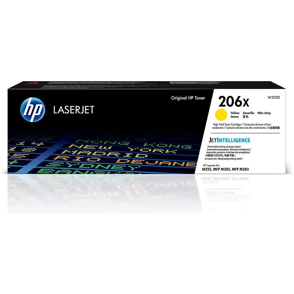 HP W2112X 206X High Yield Yellow Original LaserJet Toner Cartridge, Yellow