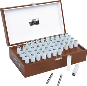 Insize (7-7.5MM) 51 Pin Gauge Set 4166-7D, DIN 2267 Grade 1 HRC62-65,  - 1 μm